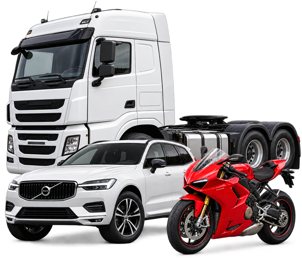 Caminhão, SUV e moto em destaque